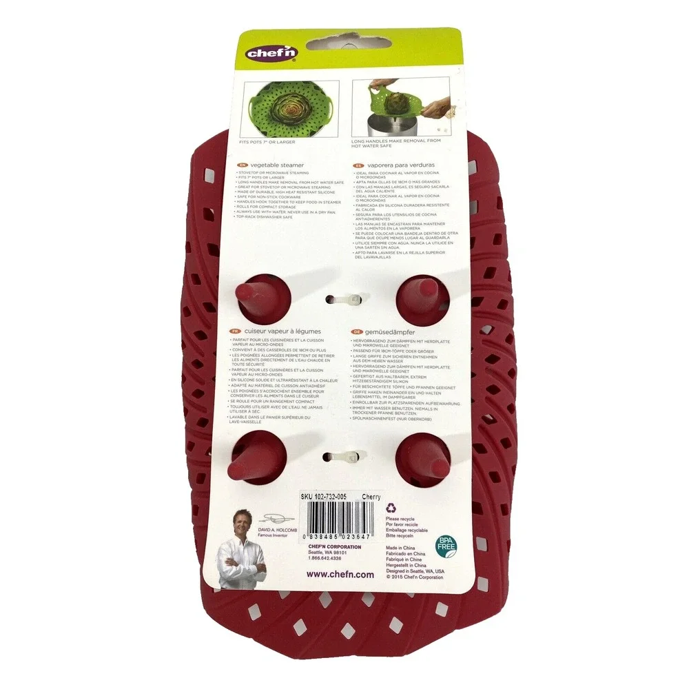 Silicone Steamer Veggiesteam Vegetable Food Steamer Basket by Chef'n NEW